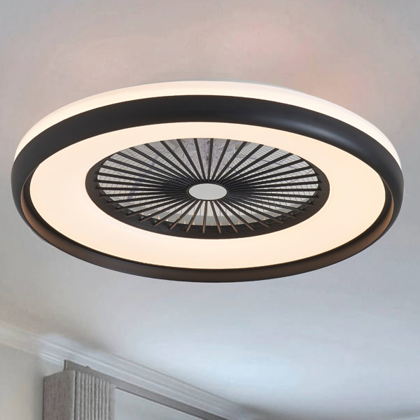 Wrought Studio 24" Makaiyla Flush Mount Ceiling Fan with Light and